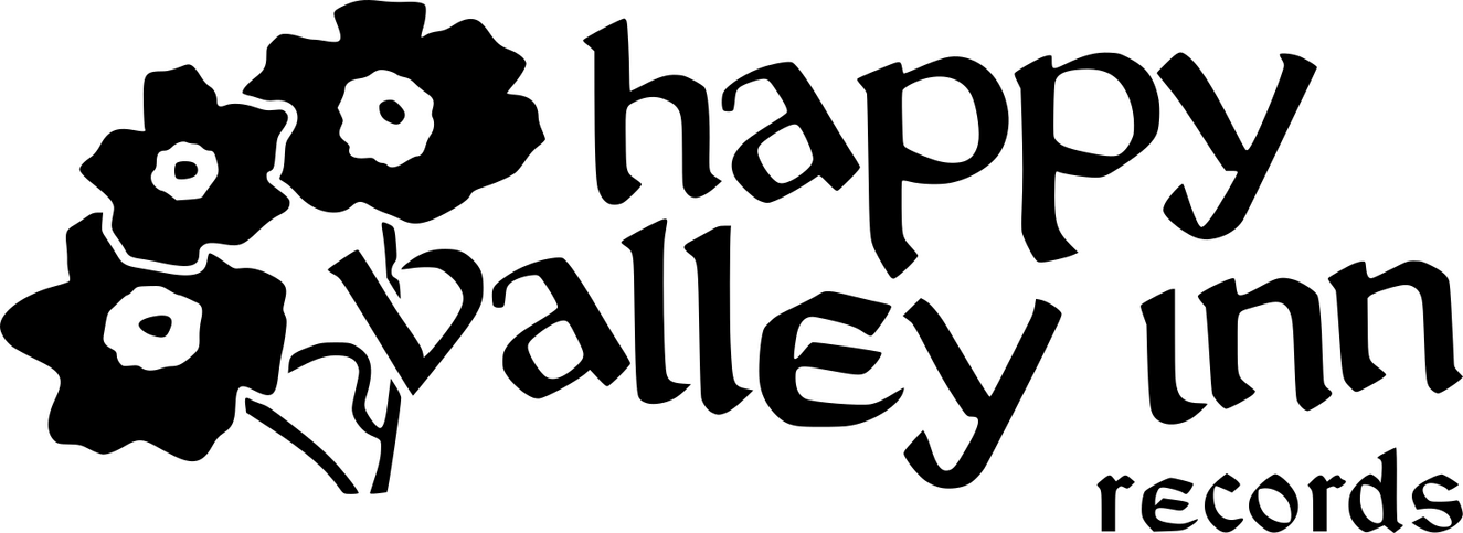 Happy Valley Inn records logo - black and white